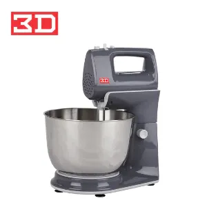 3D MX-300SMS 5-speed stand and hand mixer with 4L stainless steel bowl, front view