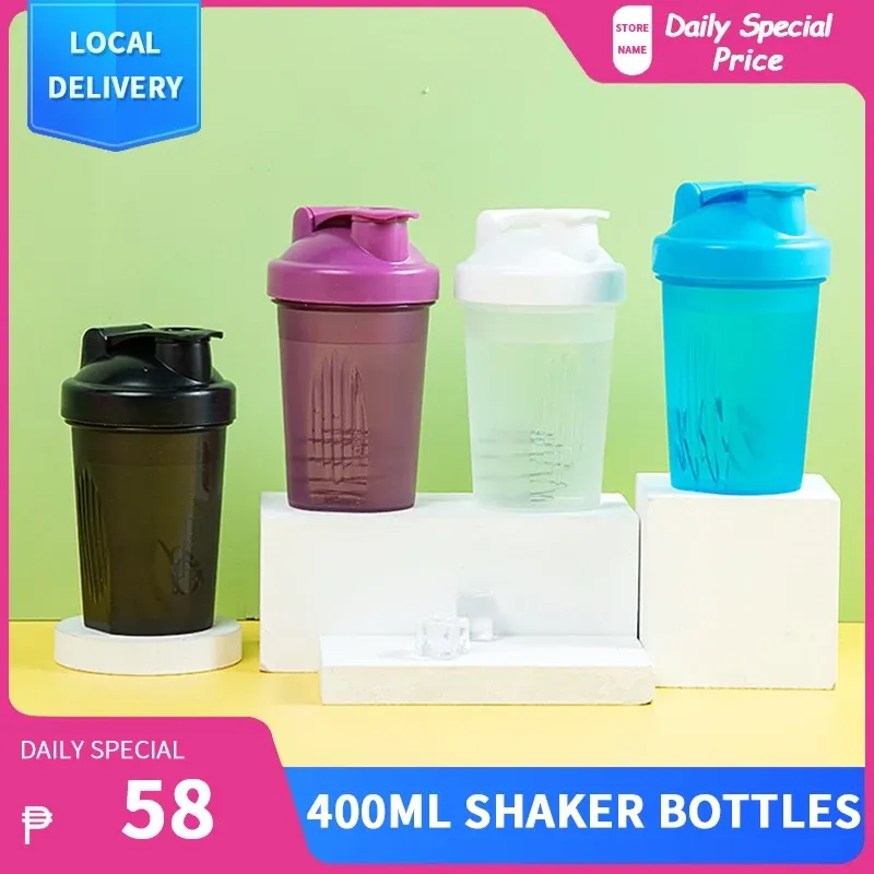 400ml Shaker Bottle: Protein Mixing Cup