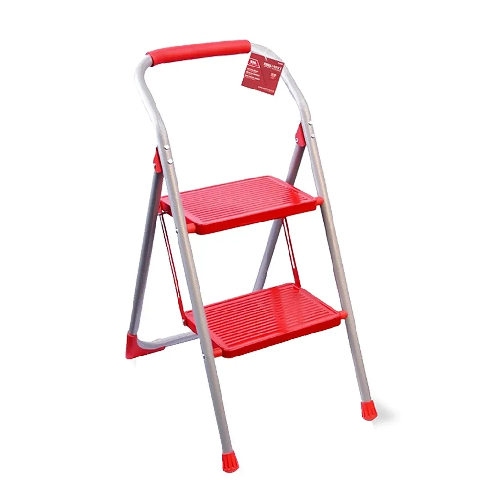 ACE 2-step foldable ladder with anti-slip treads, unfolded