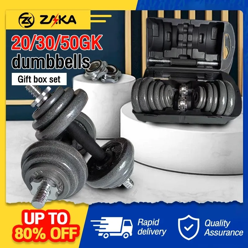Adjustable barbell and dumbbell set with connecting rod and plates, full set laid out