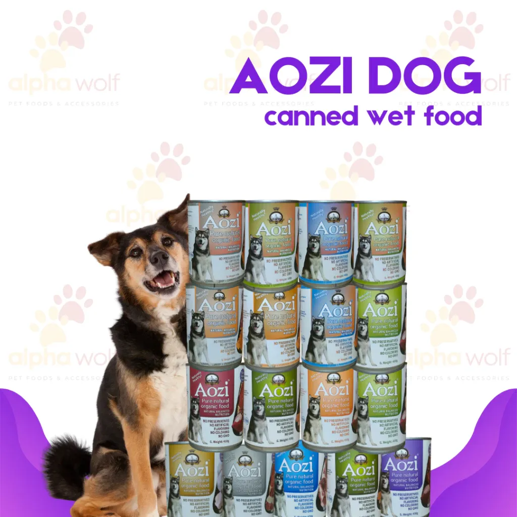 Aozi W/ LIVER & VEGETABLES SERIES Wet Dog Food in Can 430g