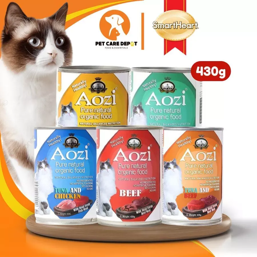 430g Aozi Pure Organic All Stages Adult Kitten Cat Cats Wet Can Food Pet Healthy Nutrition Meal