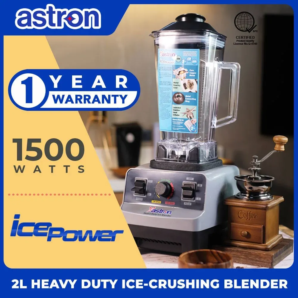 Astron ICEPOWER 1500W heavy duty 2L blender for ice crushing