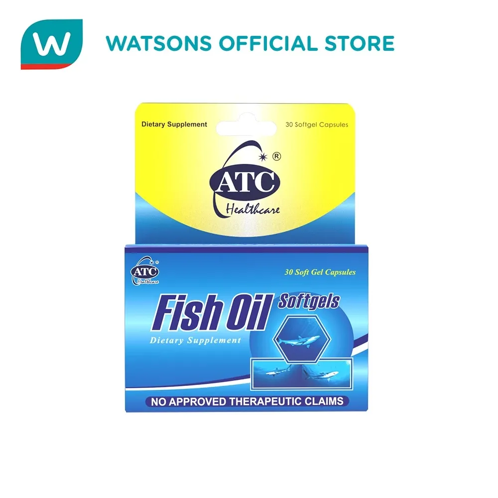 ATC Health fish oil 1000mg box of 30 softgel capsules