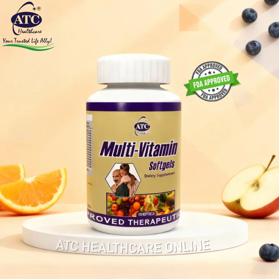 ATC Multi-Vitamins 1000mg dietary supplement capsule bottle, 100-count