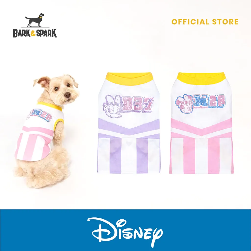 Bark & Spark Official Disney cheer dance dog outfit, a trendy costume for dogs