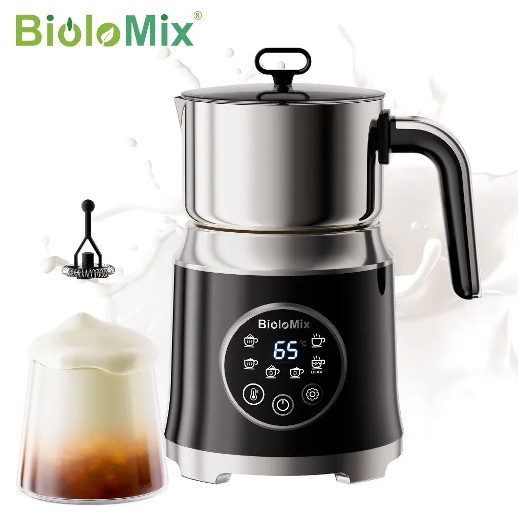 BioloMix 7-in-1 electric milk frother with detachable stainless steel jug