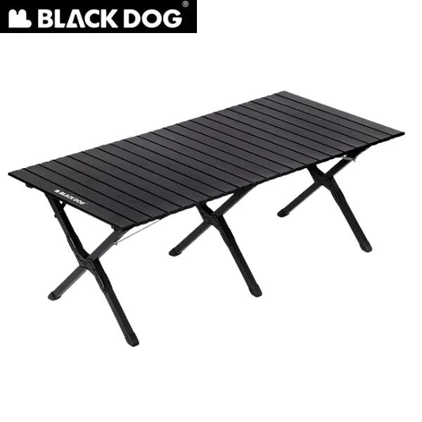 BLACKDOG heavy duty aluminium alloy egg roll camping table, unrolled