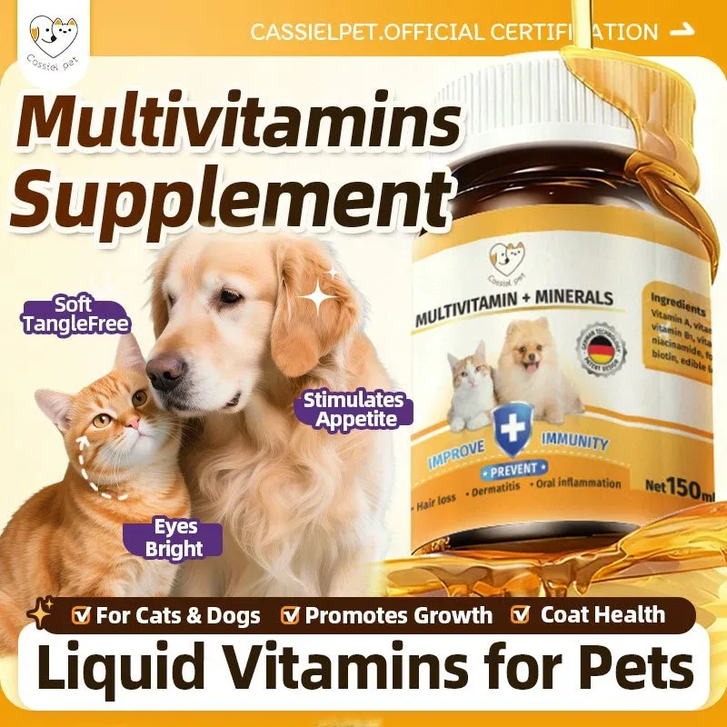 Cassiel Pet Multivitamins Supplement: Appetite Booster & Vitamins for Dogs & Cats