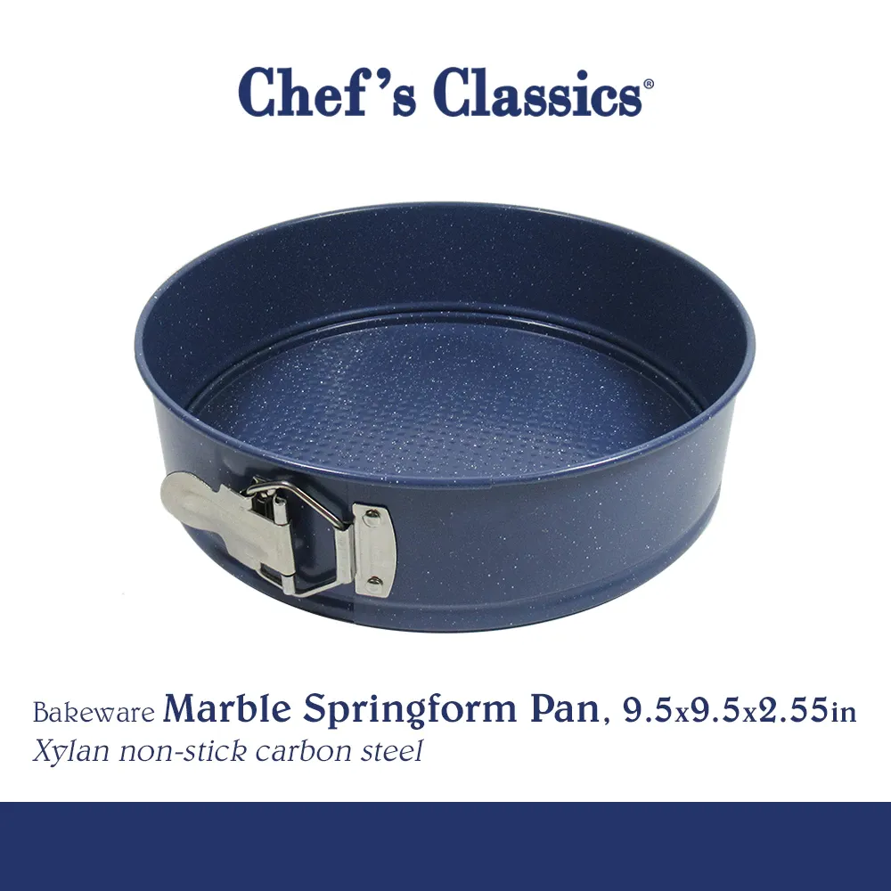 Chef's Classics marble-coated non-stick springform pan, 9.5 inch, with the buckle clasp on the side
