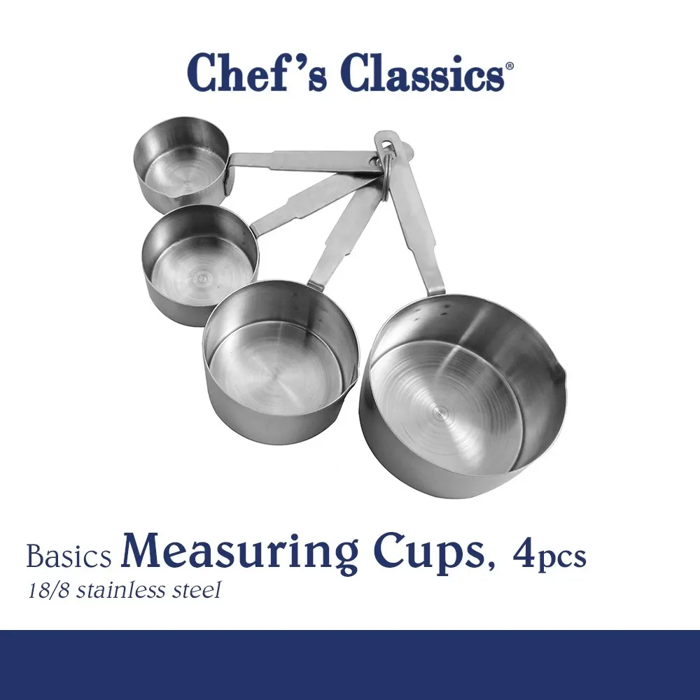 Chef's Classics Basics 4-Piece Stainless Steel Measuring Cups, product view