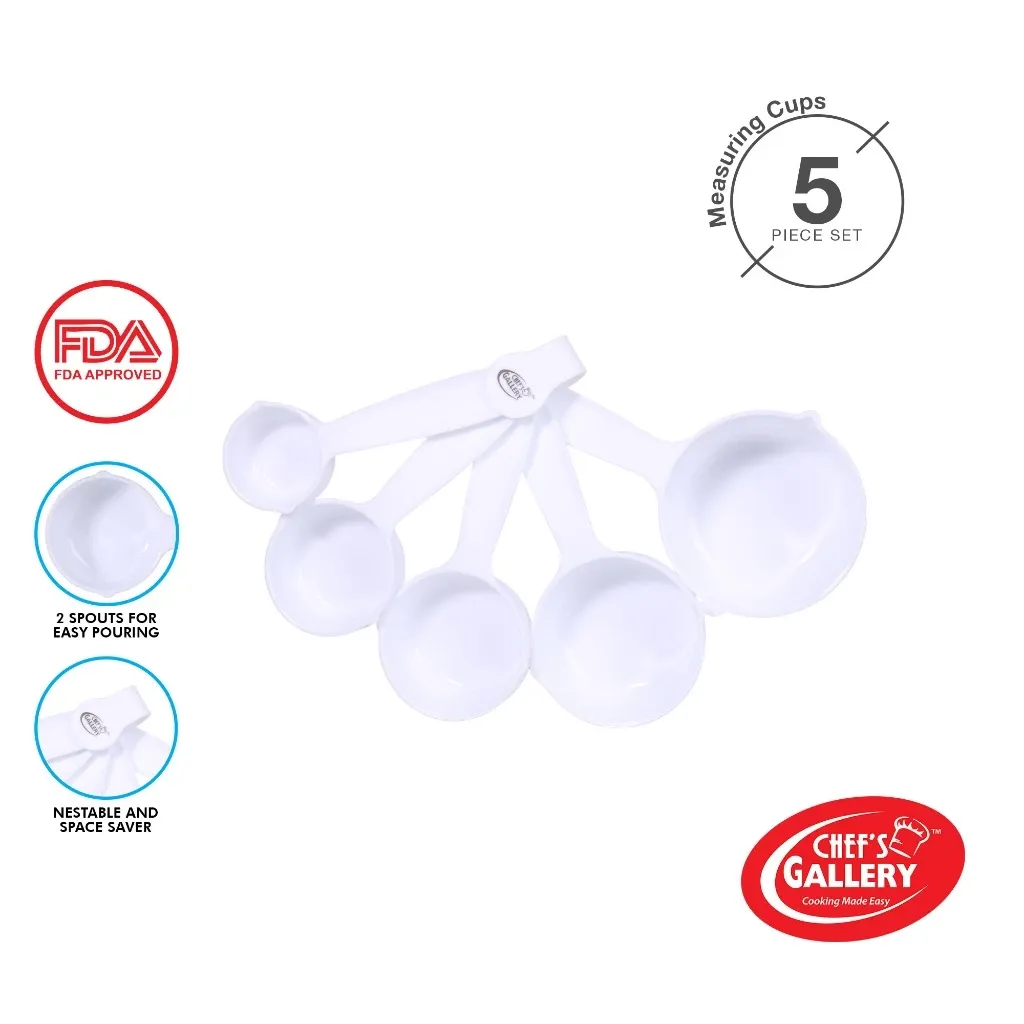 Chef's Gallery CG342 5-Piece Nestable Measuring Cups, product view