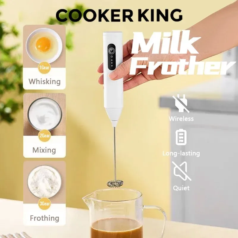 Cooker King rechargeable electric milk frother and coffee mixer