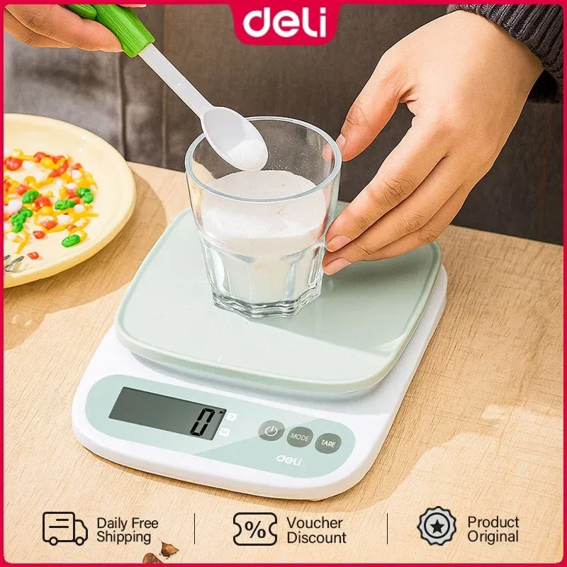 Deli and Vusign 10kg digital kitchen scale from Deli Official