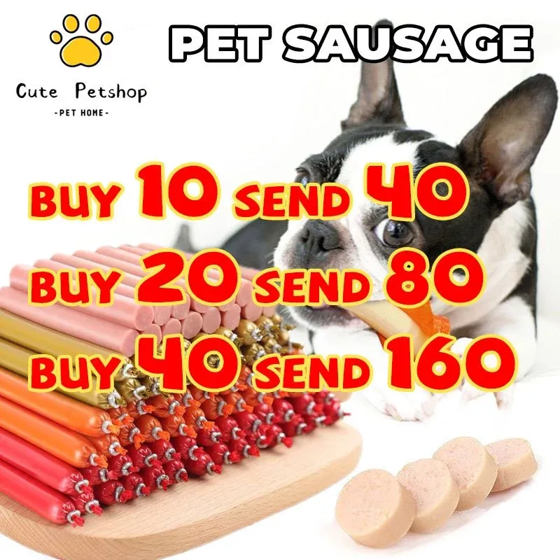 Buy 10 Ship 40 Dog treats Dog sausage Cat sausage Pet Treats Cat Snack Dog Training Sausage