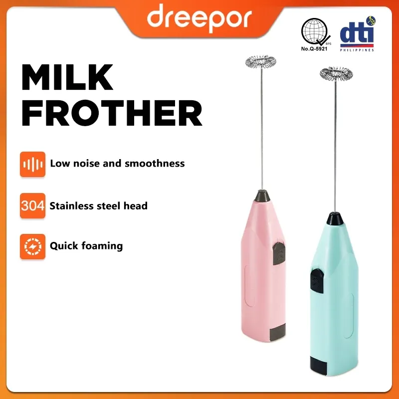 Dreepor stainless steel electric milk frother and egg beater