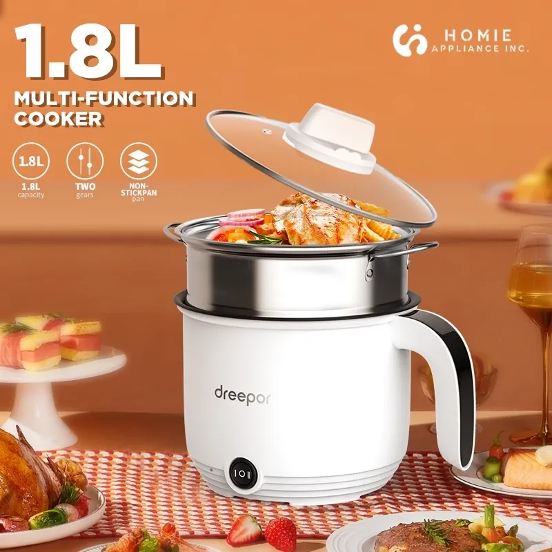 Dreepor Mini Rice Cooker Small With Steamer