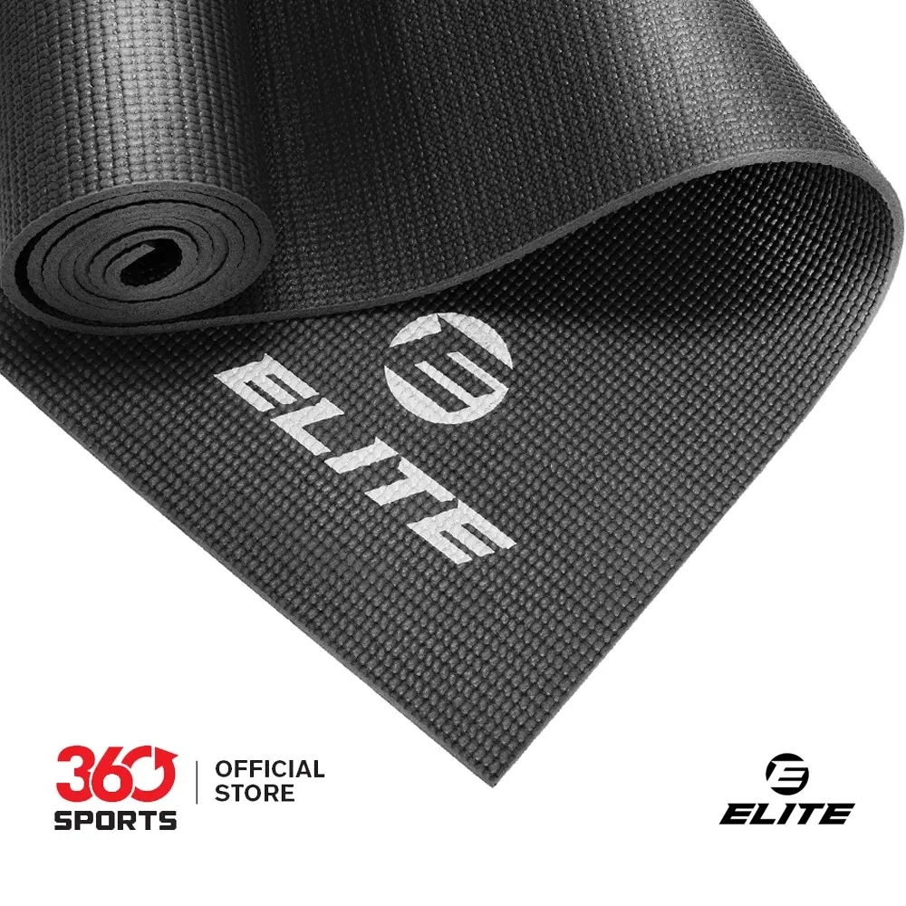 Elite 4mm fitness and yoga mat rolled out on the floor