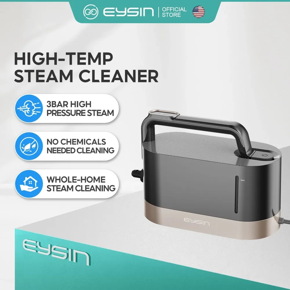 EYSIN SC30 multi-purpose steam cleaner with brush attachments, angled view