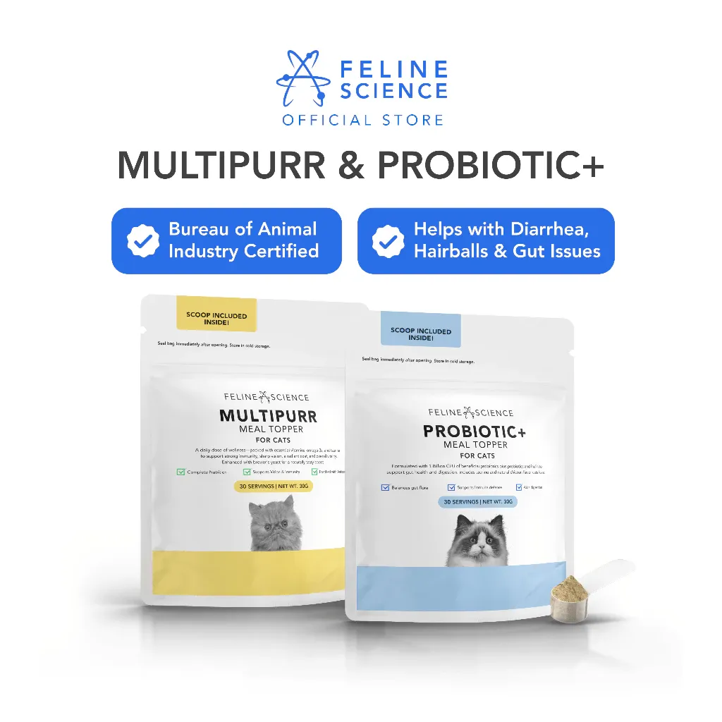 Feline Science® Cat Multivitamin + Probiotics Bundle: Immune, Digestive, Coat & Energy Support