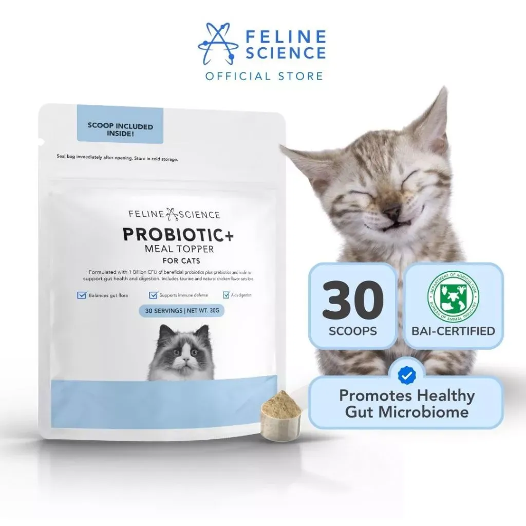 Feline Science Cat Probiotics+ 30g pouch for cats, front of pack