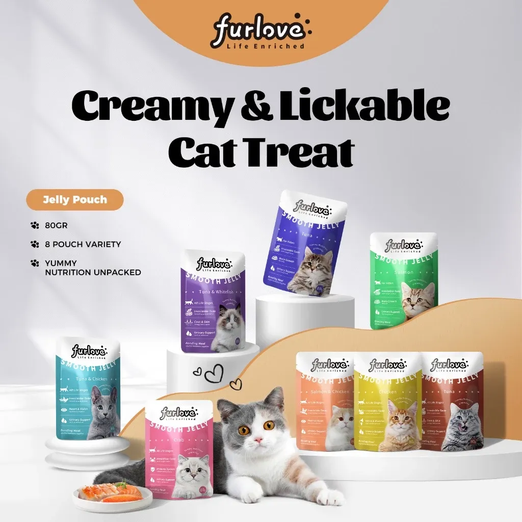Furlove 80g Cat Wet Food Real Meat Delish Chichen Salmon Tuna Carrot Pumpkin Health Adult Kitten Cat