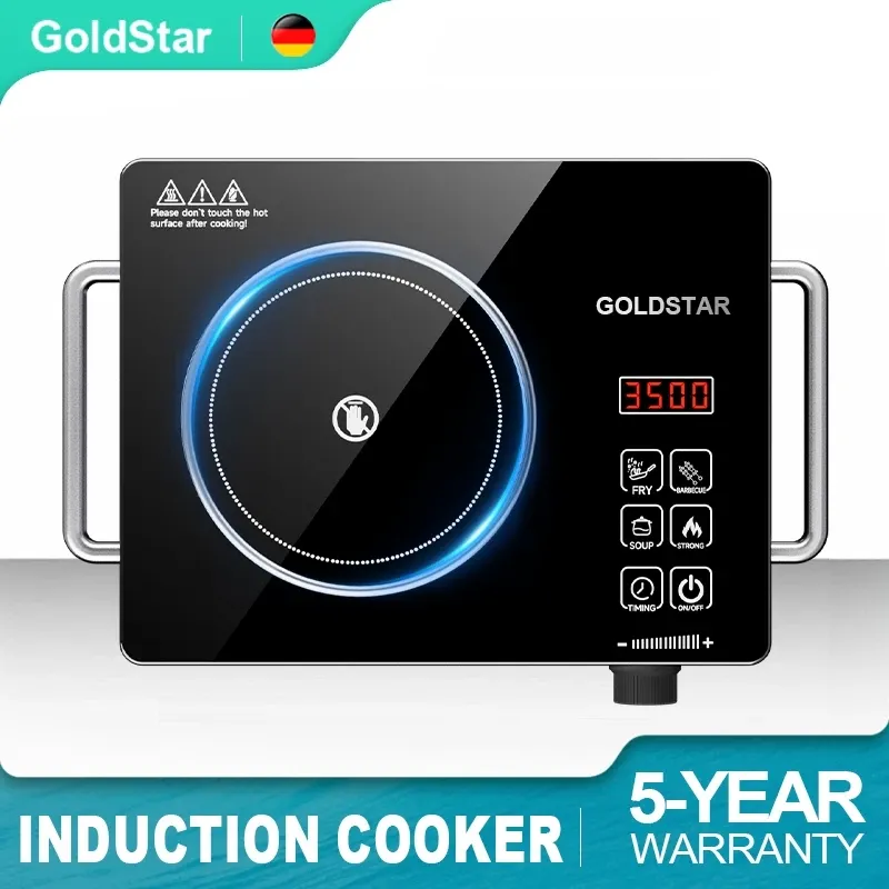 Gold Star black multifunctional induction cooker with control buttons