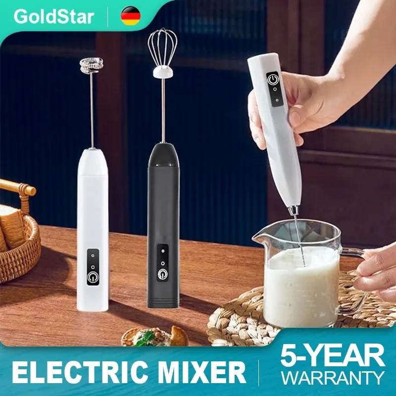 Gold Star handheld electric milk frother and mini hand mixer