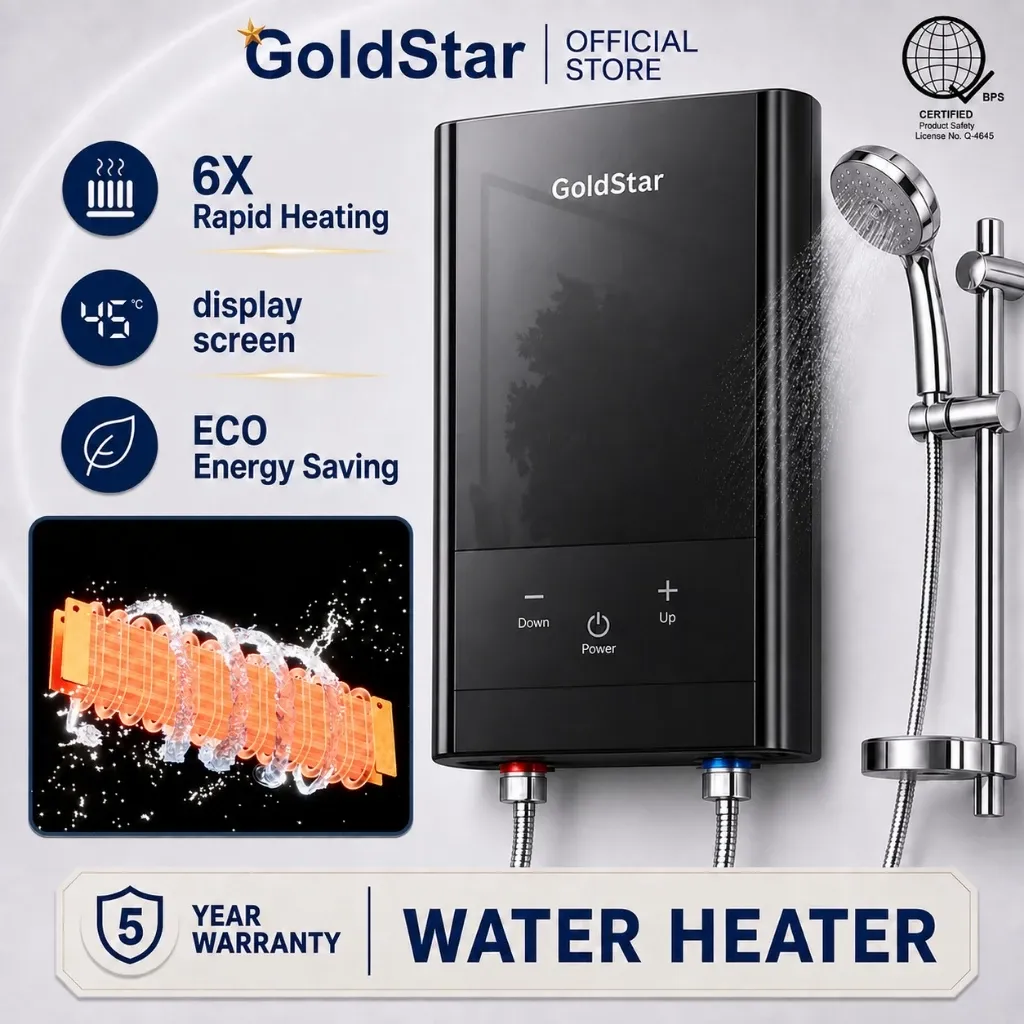 Gold Star Intelligence dual-wattage instant water heater with LCD touchscreen