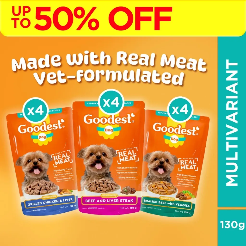 Goodest Dog Wet 130g Pack of 12 (Beef and Liver, Grilled Chicken and Liver, Braised Beef w/ Veggies)