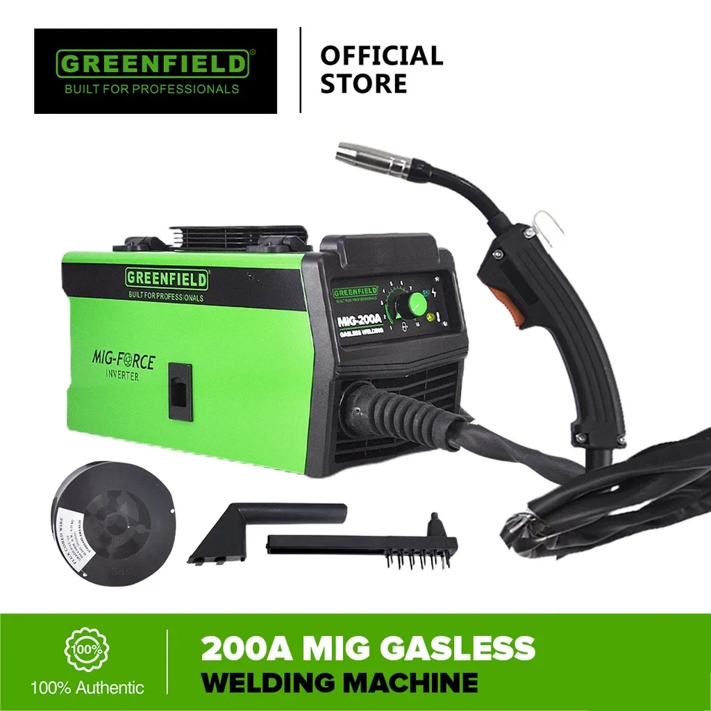 Greenfield Migweld 200A gasless MIG inverter welding machine, front view