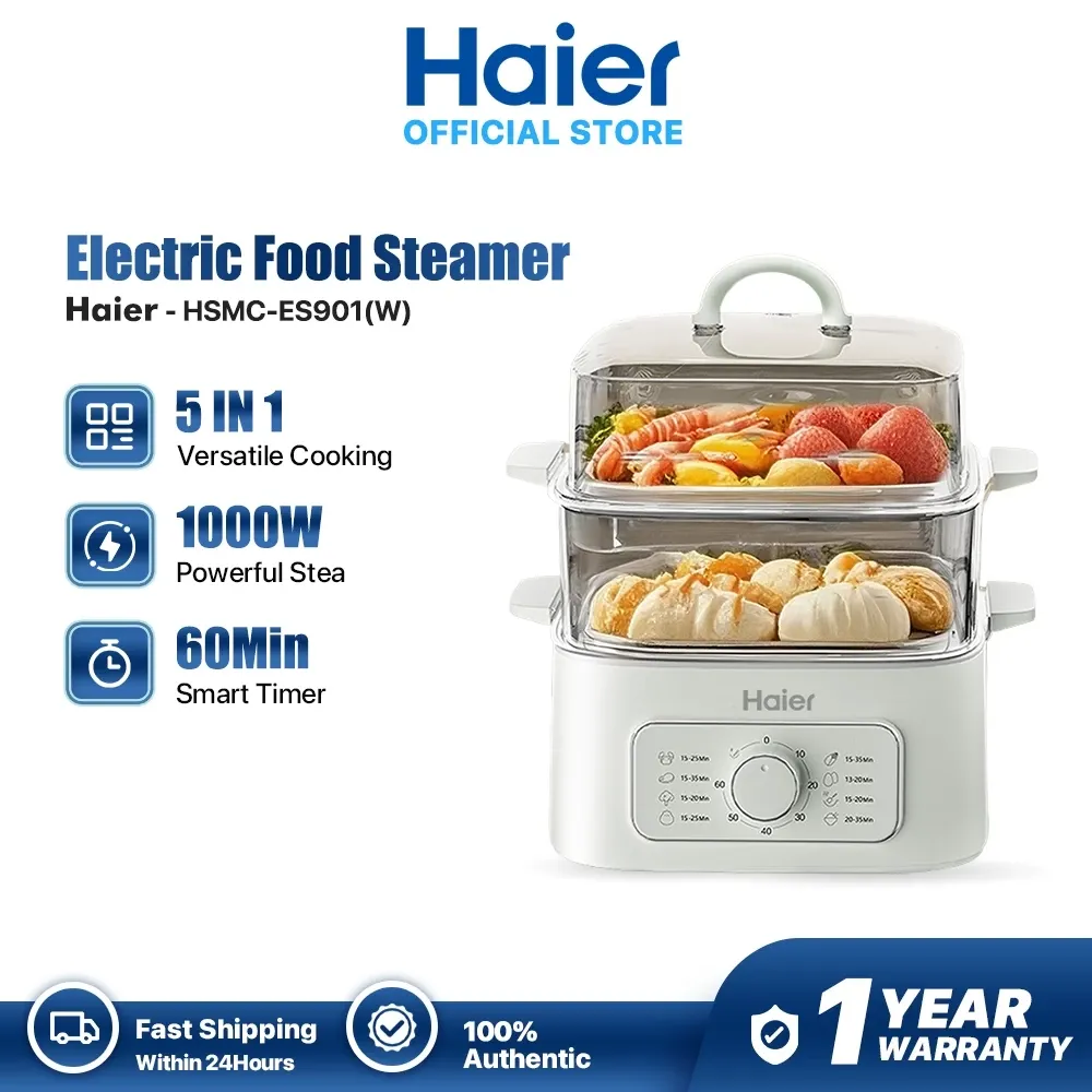 Haier 3-tier stainless steel electric food steamer