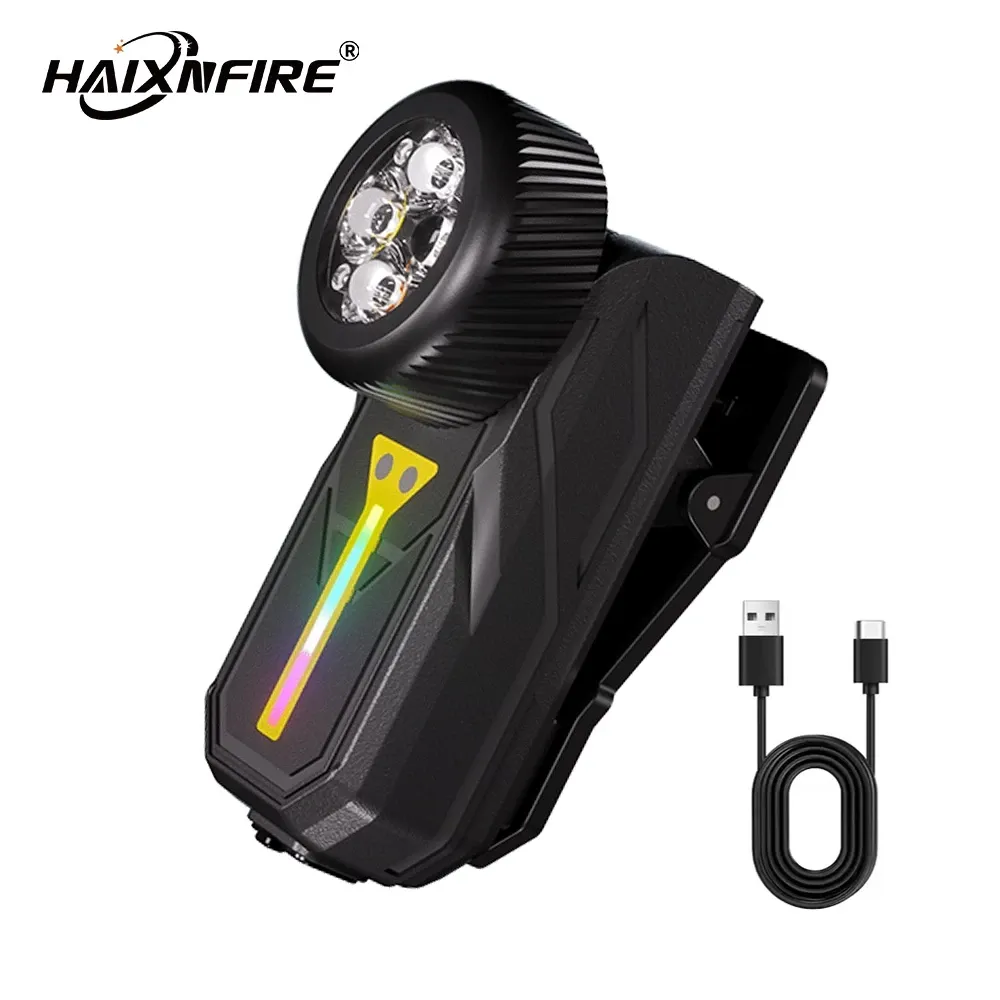 HaixnFire H11 EDC work light with clip and USB-C charging port