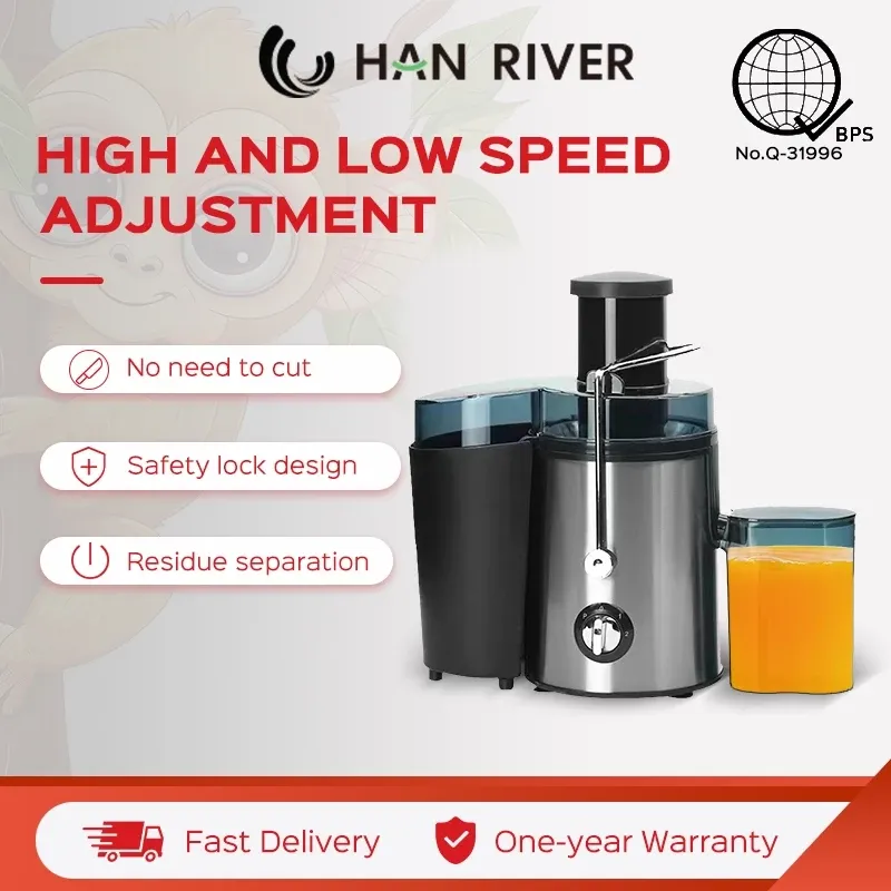 HAN RIVER household juicer HRZZJ01SS with automatic juice separation