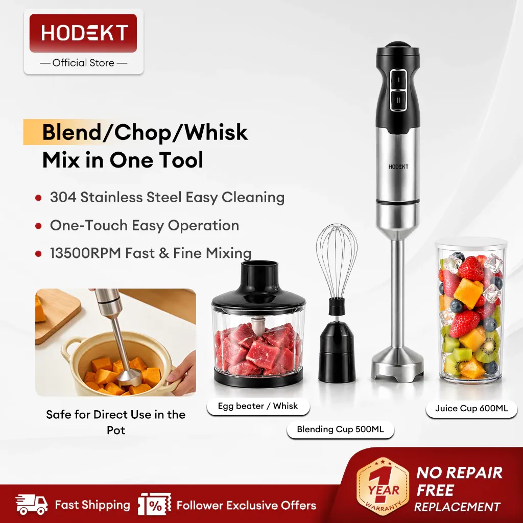 HODEKT multifunctional hand blender, juicer and meat grinder set