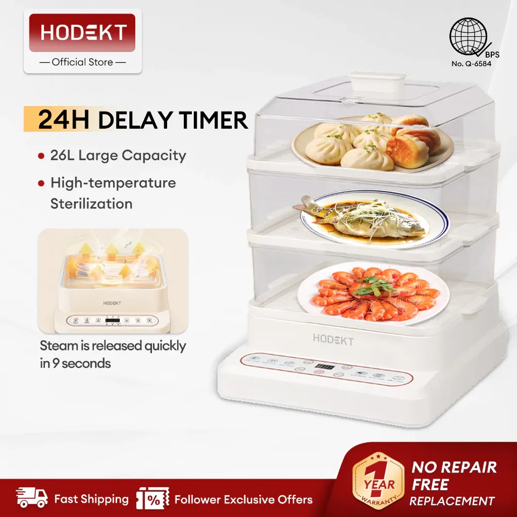 Hodekt 26L three-layer electric food steamer