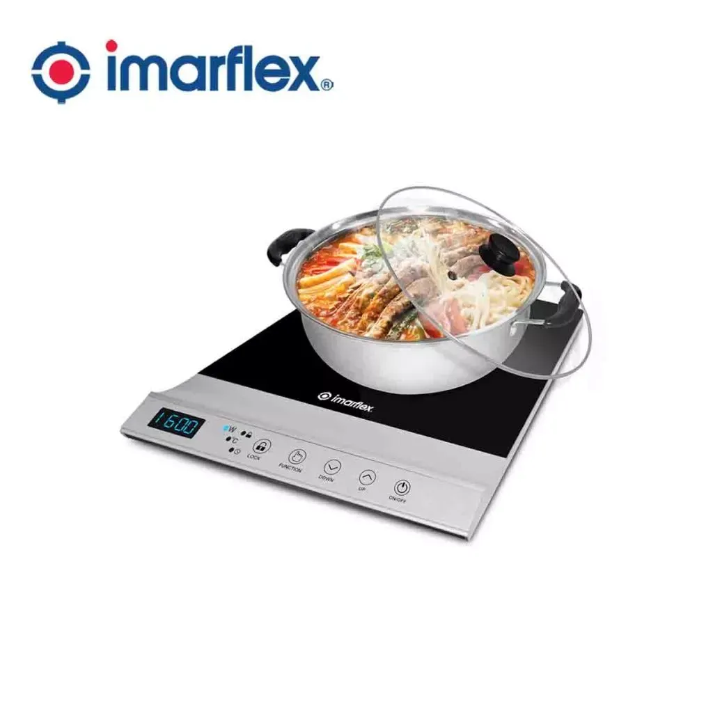 Imarflex IDX-3100HG induction cooker in black and silver