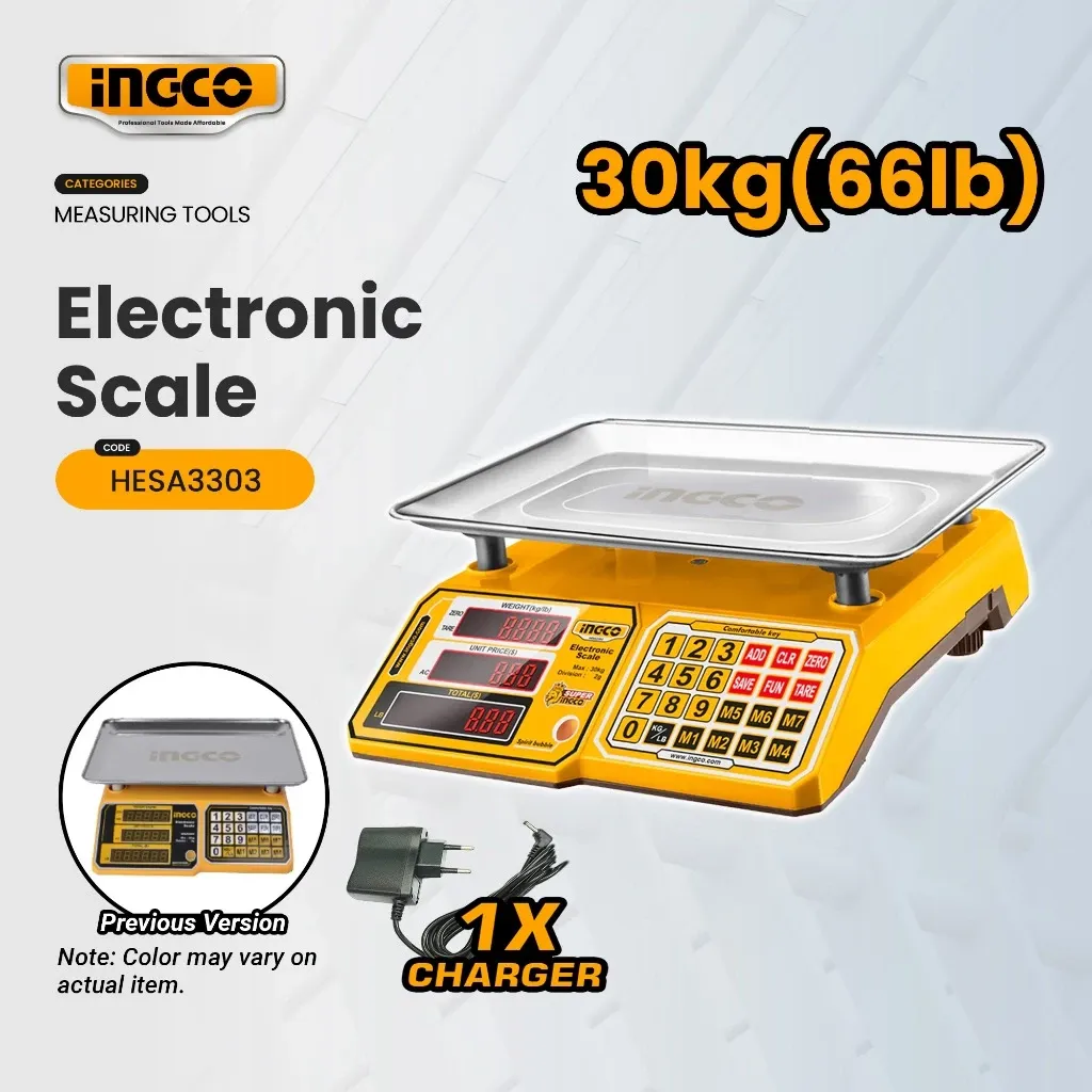 Ingco HESA3303 30kg digital electronic scale with LED display