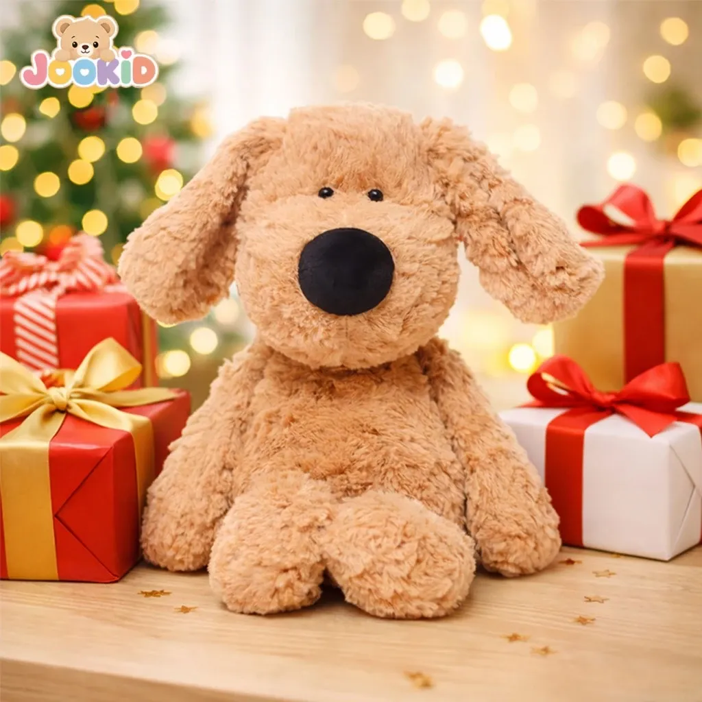 JOOKID Danny plush dog toy, a soft stuffed toy for pets and kids