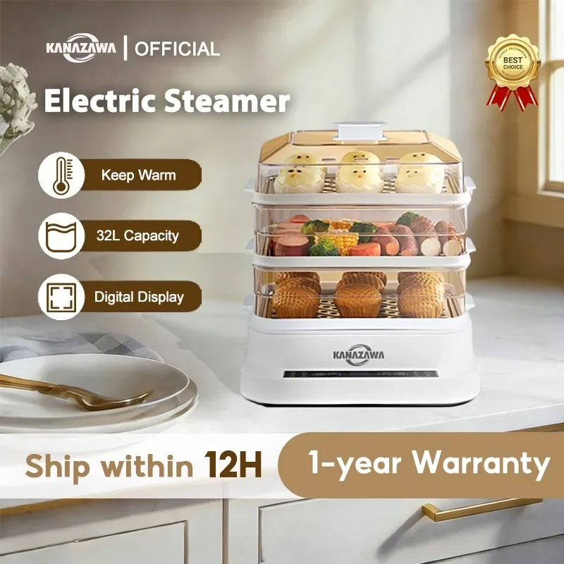 Kanazawa 32L three-layer egg boiler and food steamer