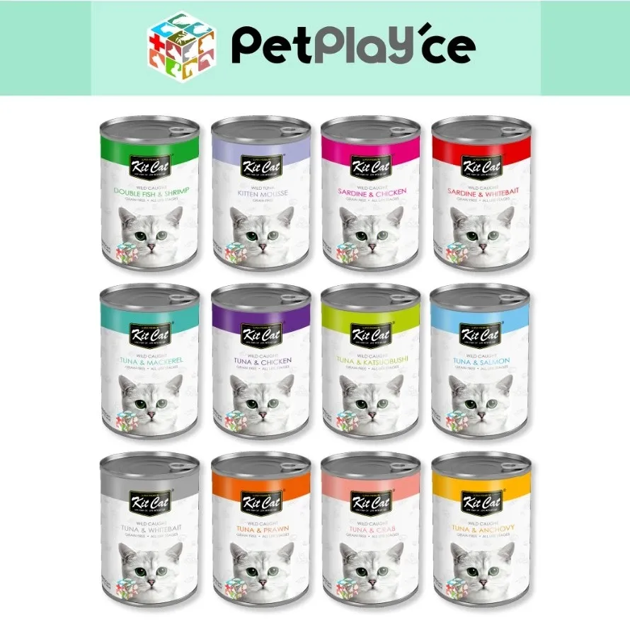 Kit Cat wild caught grain-free wet cat food, 400g can
