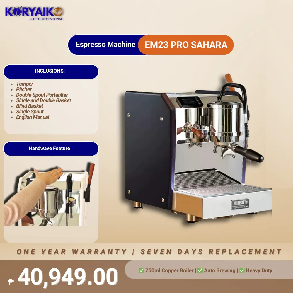 Koryaiko Milesto Sahara EM-23 Pro commercial dual-boiler espresso machine