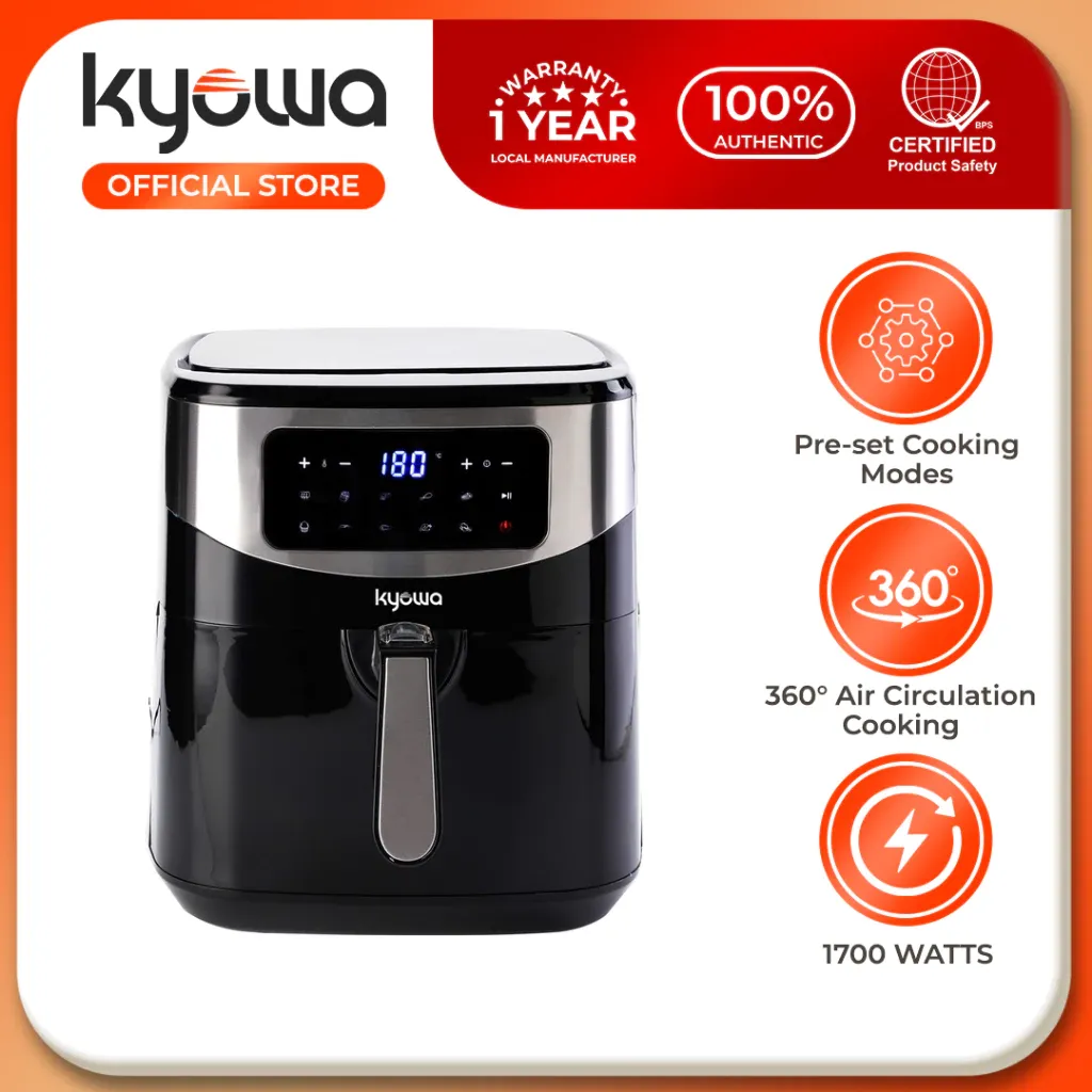 Kyowa KW-3834 7L digital air fryer, front view