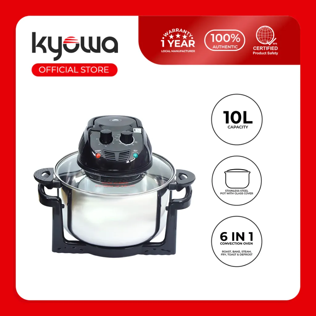 Kyowa KW-3907 turbo broiler with a black stainless steel pot