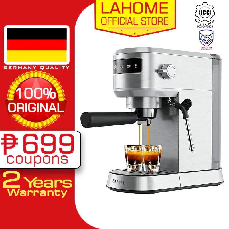 LaHome 20 bar espresso coffee maker with LCD digital panel