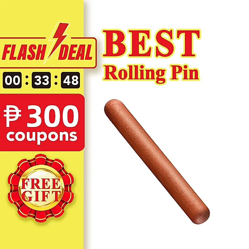 Lahome 30cm ebony wood rolling pin for dough and baking