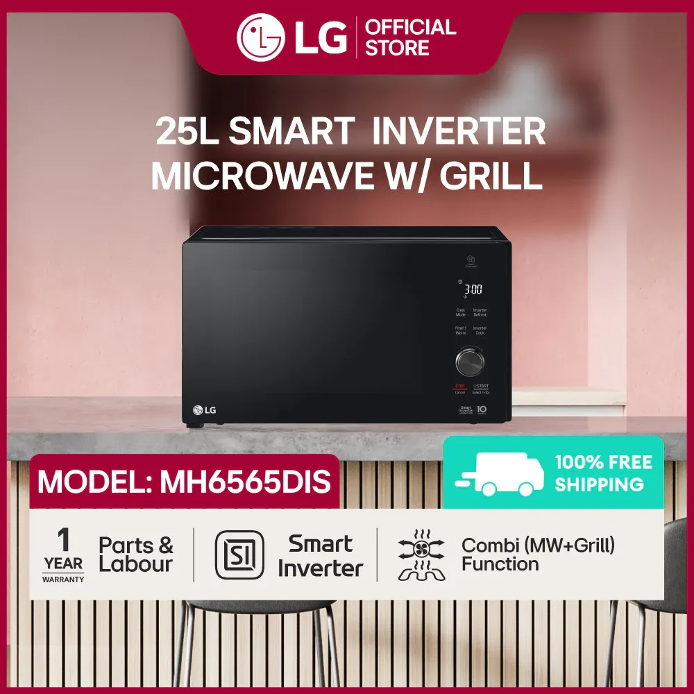 LG NeoChef MH6565DIS 25L smart inverter microwave oven with grill