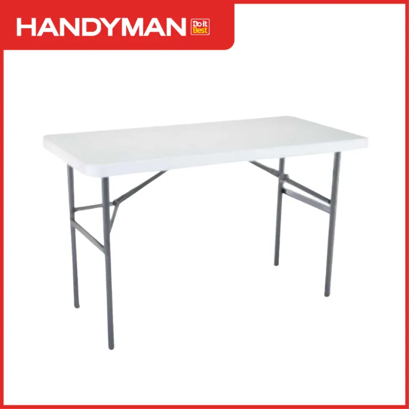 Lifetime 2940 light commercial 4ft white folding utility table
