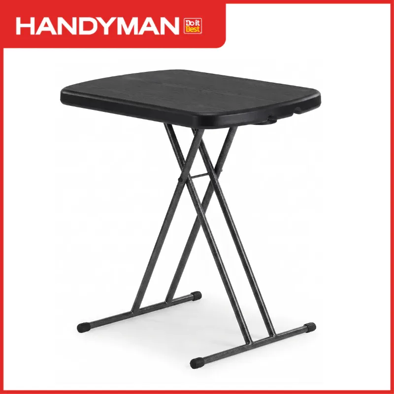 Lifetime 80098 adjustable height personal folding table in black, 18 by 26 inches