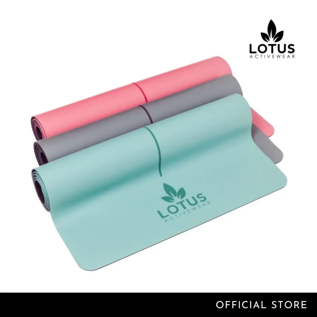 Lotus Activewear Anya Pro 5mm PU-leather yoga mat rolled out